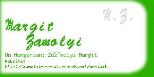 margit zamolyi business card